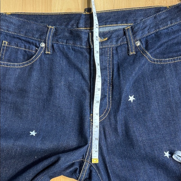 The Editor Star Embroidered Dark Wash Jean size 30 Cotton Lightweight Denim - Picture 6 of 10